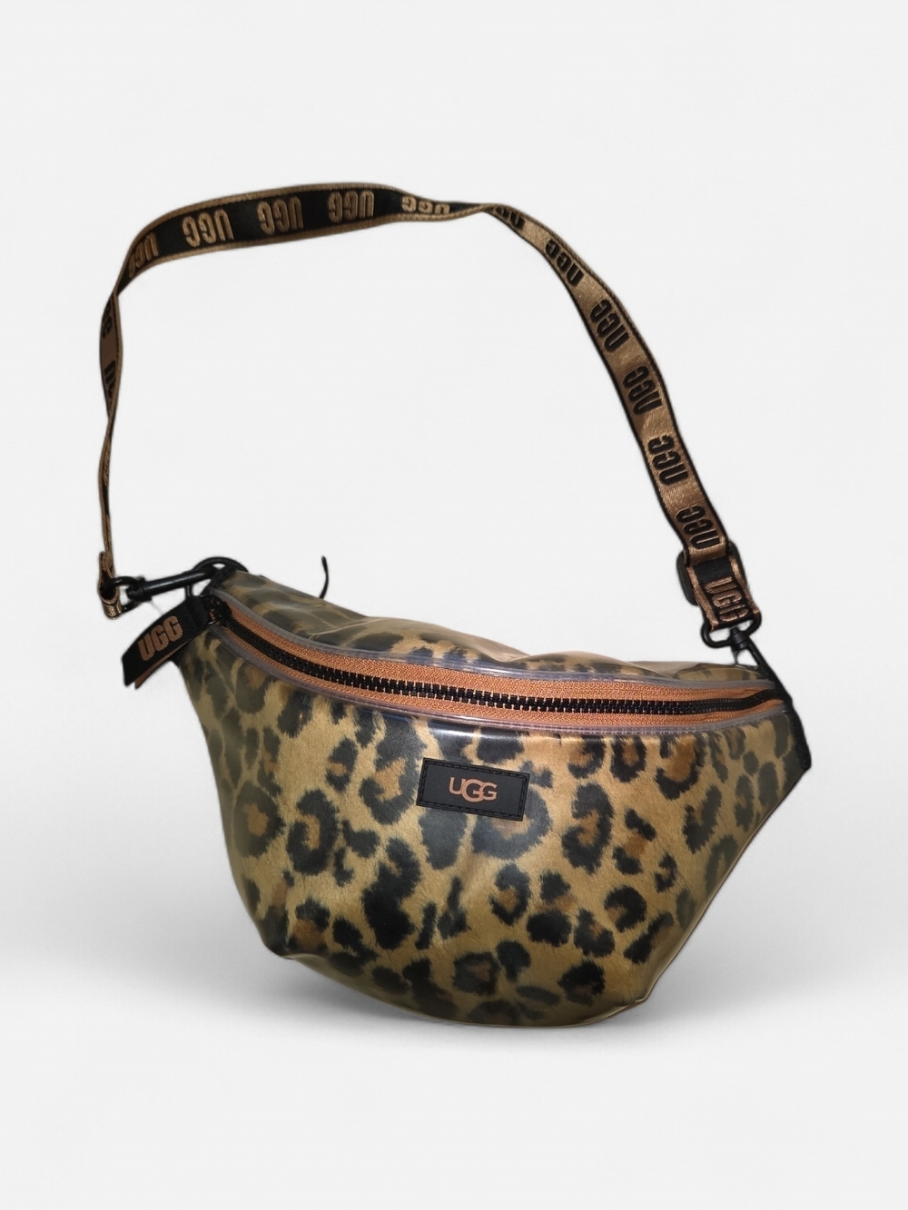 UGG Leopard Print Clear Crossbody Belt Bag - Brown - Picture 3 of 5